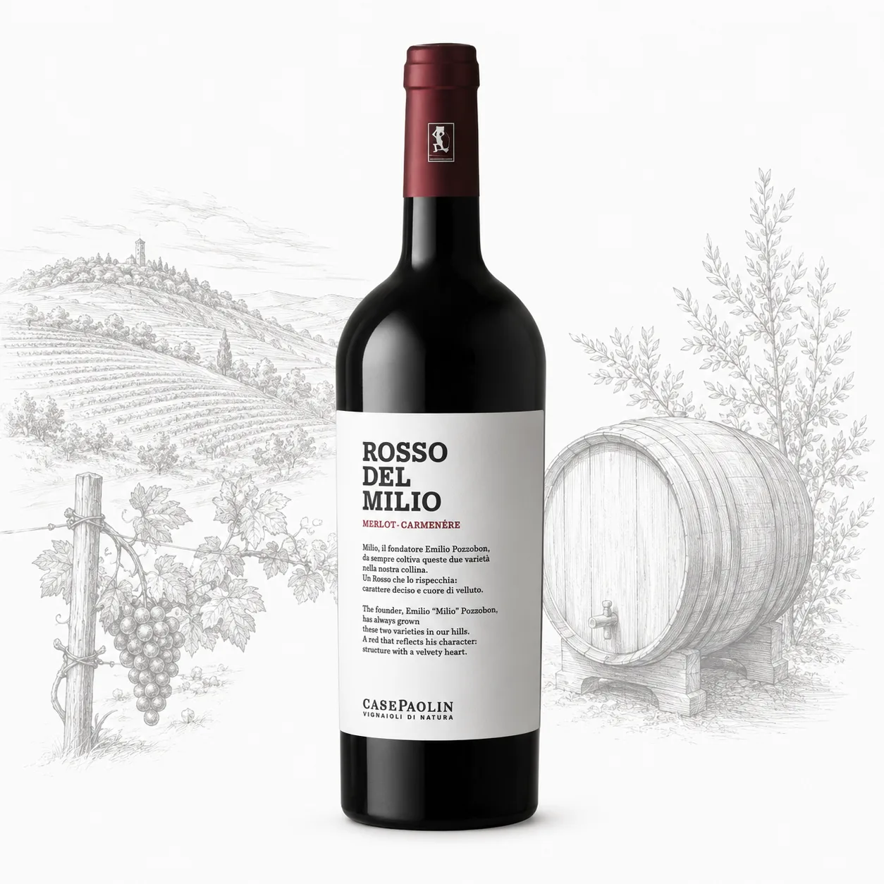 ROSSO DEL MILIO｜Merlot · Carménère
